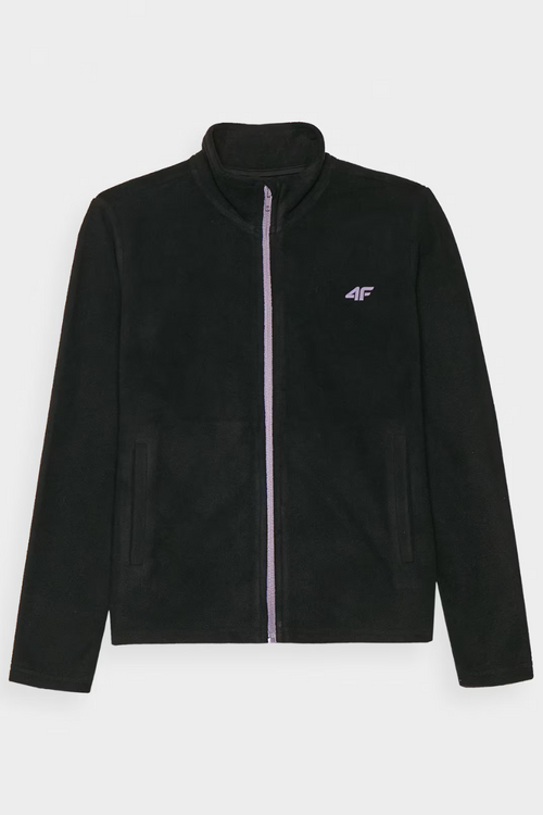 Полар для дівчаток з тонким коміром-стійкою 4F чорний 4FJWMM00TFLEF261-20S