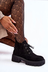 Замшеві теплі черевики на шнурівці Чорні Bjorg