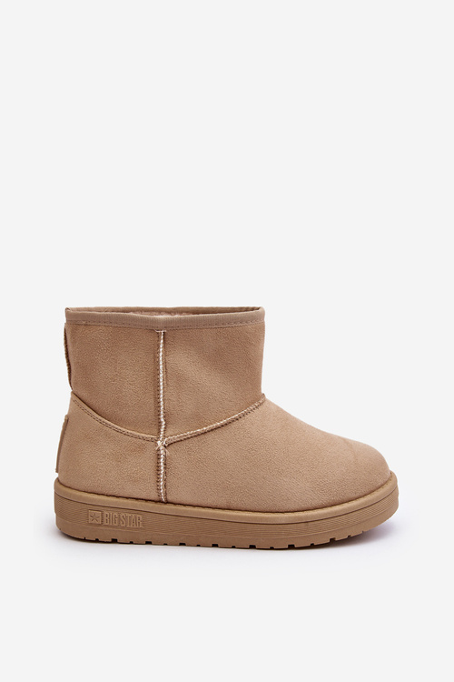 Жіночі зимові черевики з хутряною підкладкою, бежевий Big Star MM274160