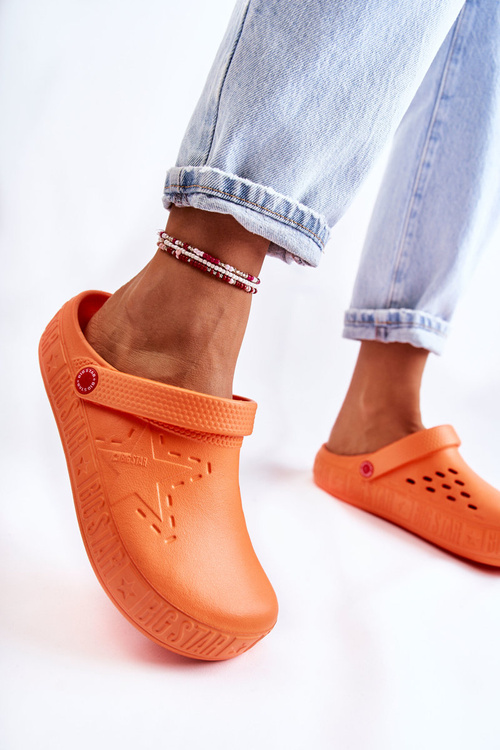 Жіночі світлі тапочки Big Star II275005 Помаранчеві