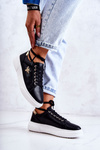 Шкіряне спортивне взуття з декором Black Calerie