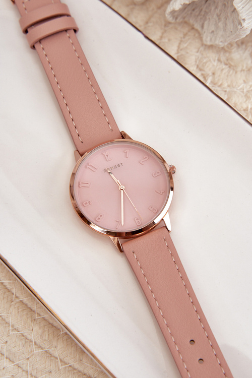 Жіночий шкіряний аналоговий годинник без нікелю Ernest Pink E94195