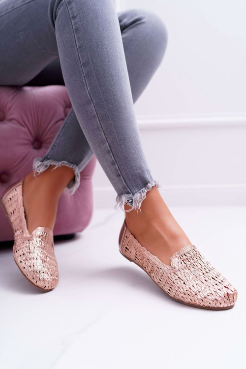 Жіночі плетені балерини Lu Boo Rose Gold 4Ever