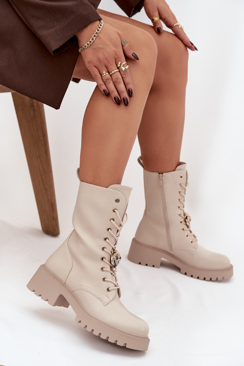 Жіночі Взуття Workery З Пряжками Серце Бежеві Iravine