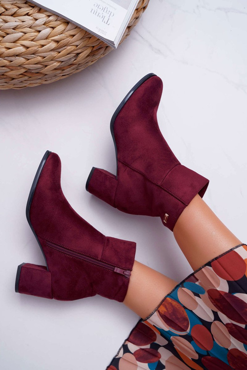 Жіночі чоботи на підборах Sergio Leone Maroon BT522