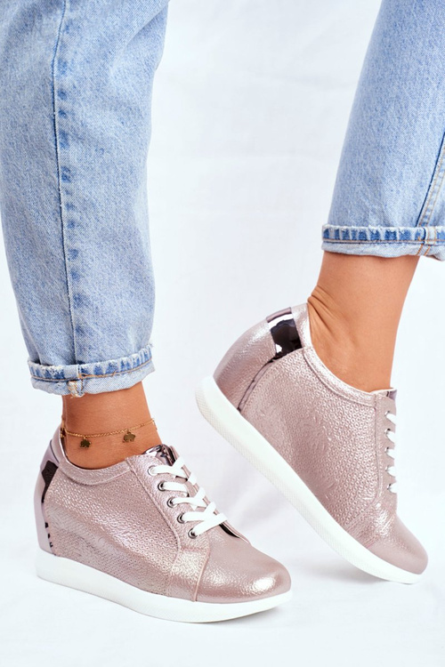 Жіночі кросівки на танкетці Sergio Leone Beige Flash SP235