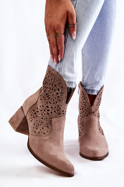 Ажурні черевики Lewski Shoes 3166 Cappucino