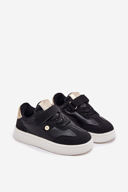 Спортивне Взуття Кросівки Для Дівчат На Липучках Чорні Zarina