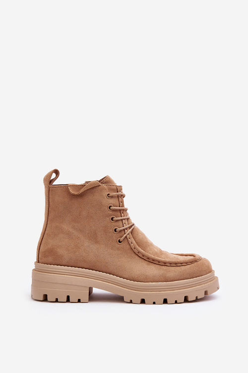 Жіночі черевики Trapper на блискавці темно-бежеві Apolosi