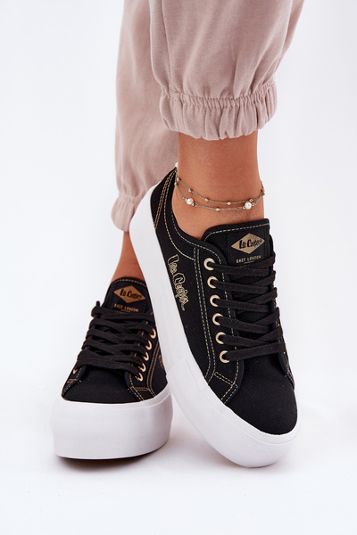 Жіночі тканинні кросівки на платформі Lee Cooper LCW-25-31-3431L чорні