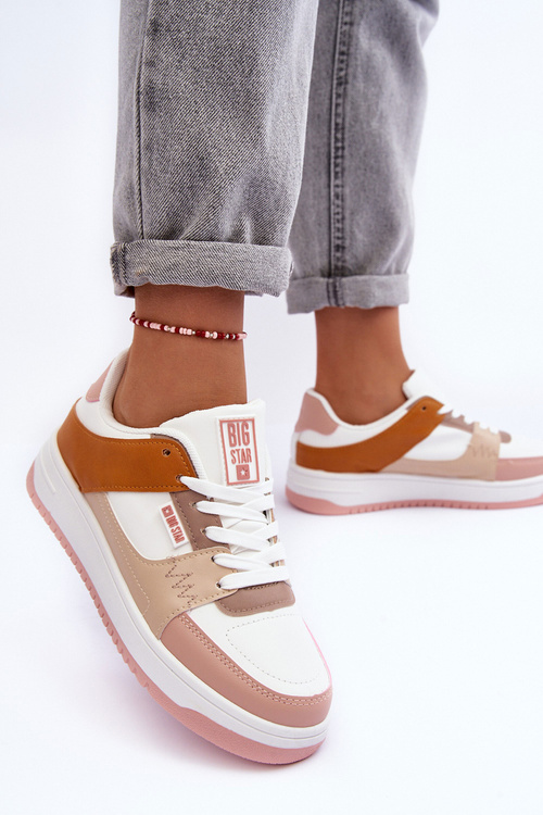 Жіночі спортивні кросівки Big Star MM274355 Коричнево-рожеві