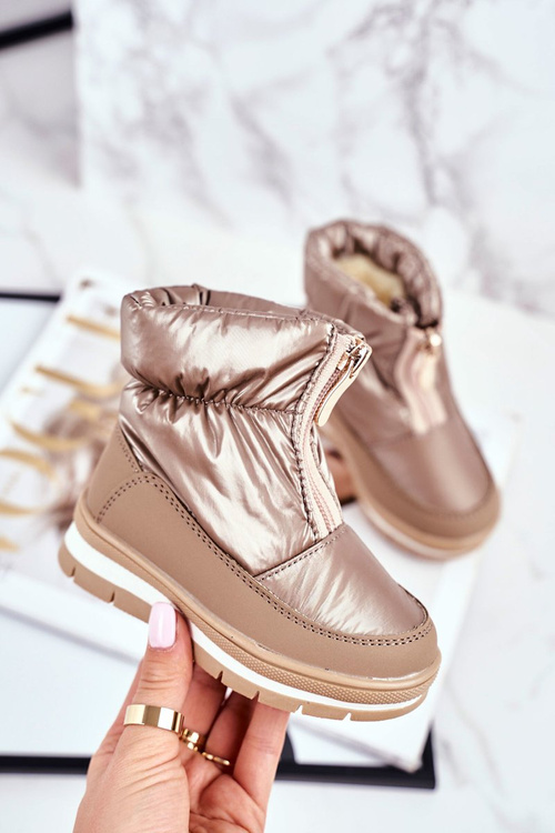 Жіночі зимові черевики теплі з натуральної вовни Gold Bubbles