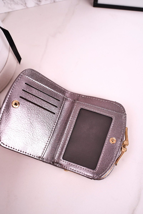 Маленький жіночий гаманець на гачку MILANO Silver