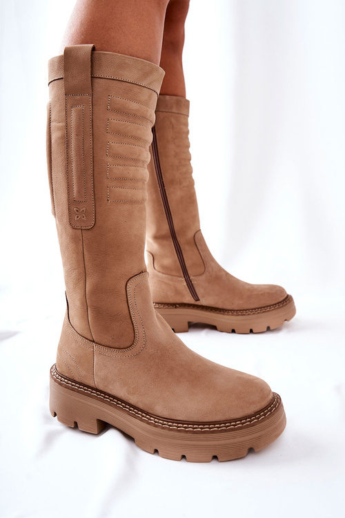 Чоботи шкіряні Maciejka Beige 05277-04