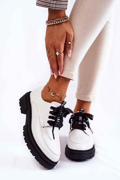 Жіночі шкіряні туфлі La.Fi 210004W-PU Білі