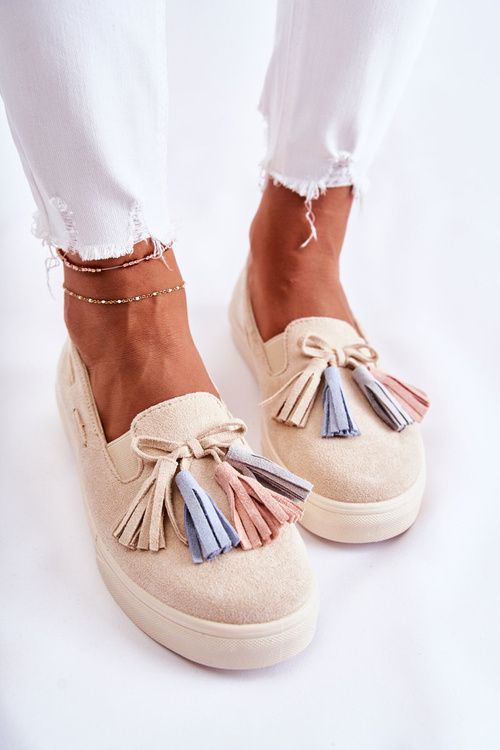 Жіночі кросівки сліпони бежеві Venira