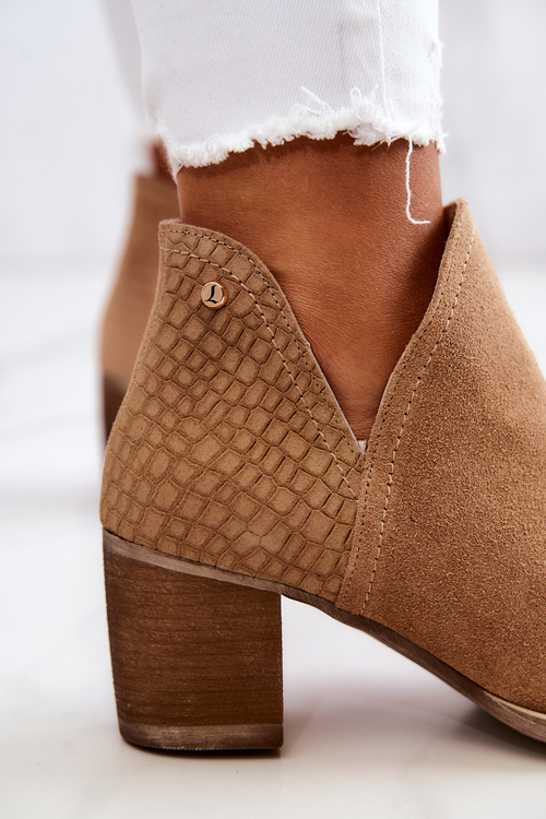 Жіночі шкіряні чоботи на каблуці Camel Larsa