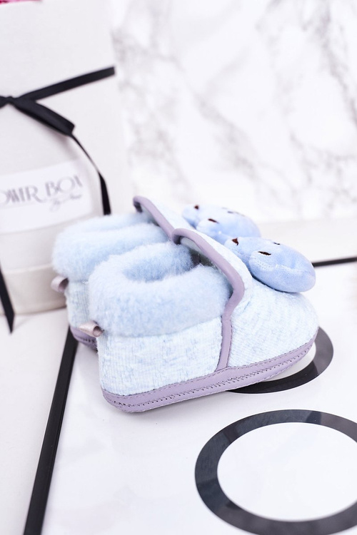 Дитячі домашні тапочки на резинці з ведмедиком Синій Пух