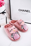 Дитячі утеплені домашні тапочки Powder Pink Kitty