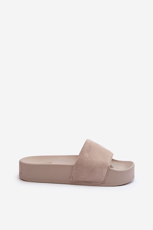 Жіночі замшеві босоніжки на платформі Big Star NN274A671 Бежеві