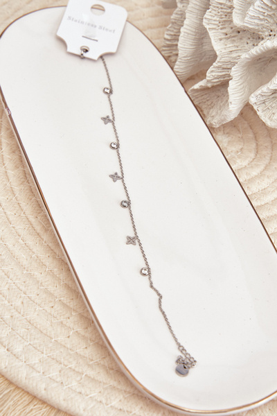 Браслет на щиколотку зі срібними підвісками