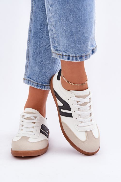 Низькі Жіночі Кросівки З Еко Шкіри Чорно-Білі Navidemi