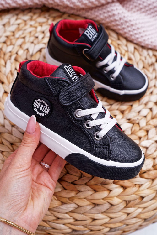 Дитячі високі тенісні туфлі Big Star EE374001 Чорні