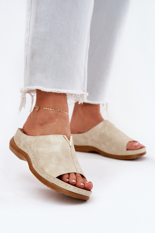 Зручні жіночі сандалі на платформі золоті Claribelle