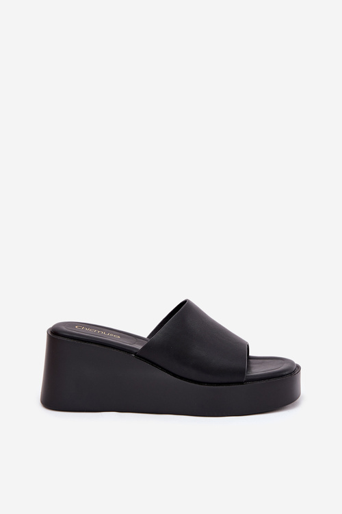 Жіночі Сандалі На Підборах Еко Шкіра Чорні Obenae