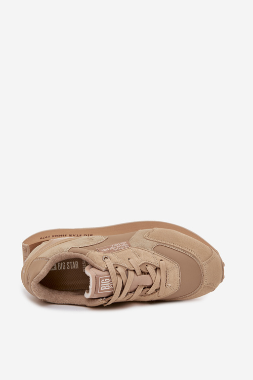 Шкіряні Кросівки Чоловічі Big Star OO174298 Hi-Poly System Бежеві