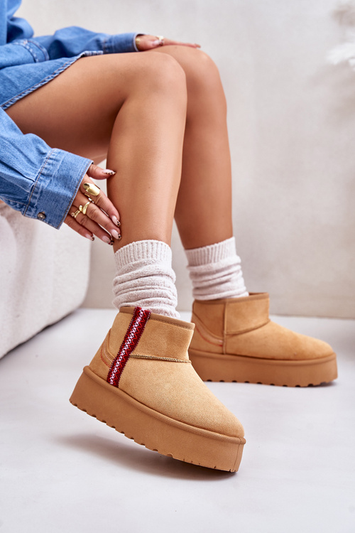 Жіночі зимові черевики на платформі утеплені Camel Lomessa