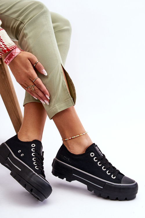 Тканинні кросівки на платформі Big Star LL274149 Чорні