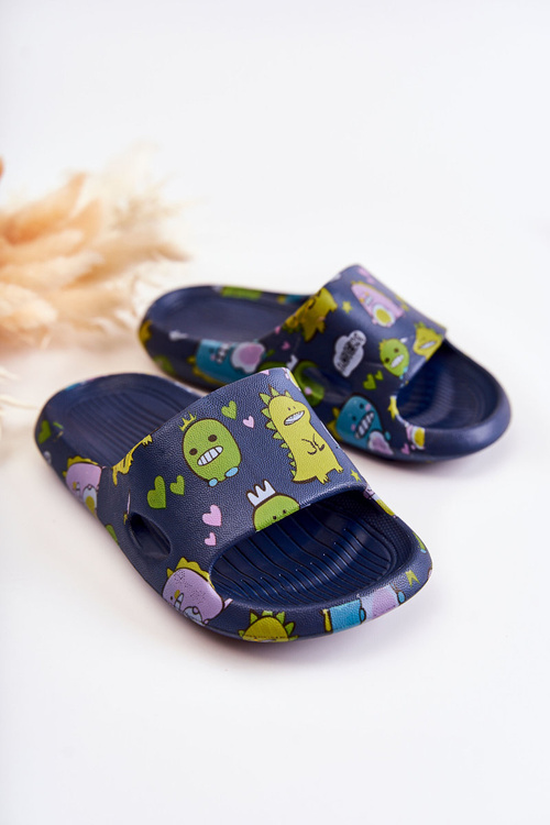 Легкі дитячі тапочки Dinosaurs Navy Astro