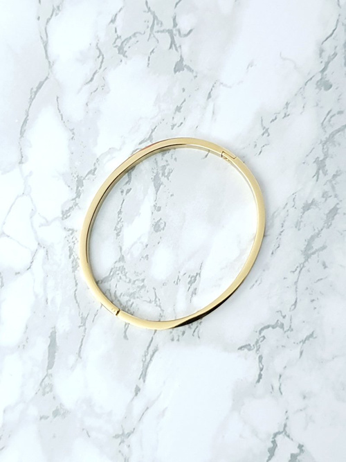 Жіночий сталевий браслет з цирконами 4 мм золото Valerii