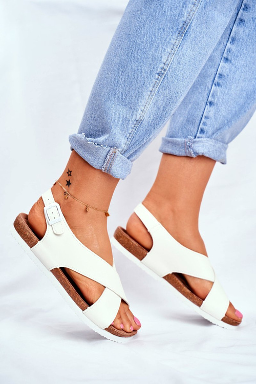 Жіночі босоніжки Big Star Flat White FF274623