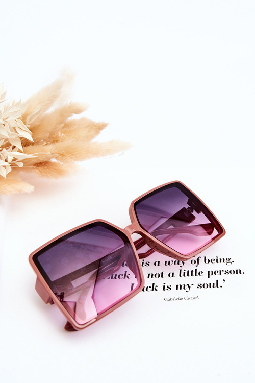 Квадратні сонцезахисні окуляри M2376 Темно-рожеві