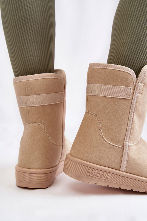 Жіночі високі зимові черевики Big Star KK274617 Світло-бежевий
