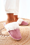 Тапочки на флісовій підкладці темно-рожевий фламарин