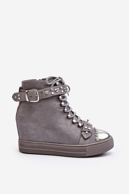 Жіночі утеплені чоботи на танкетці з реактивними замшами, чорні Lu Boo