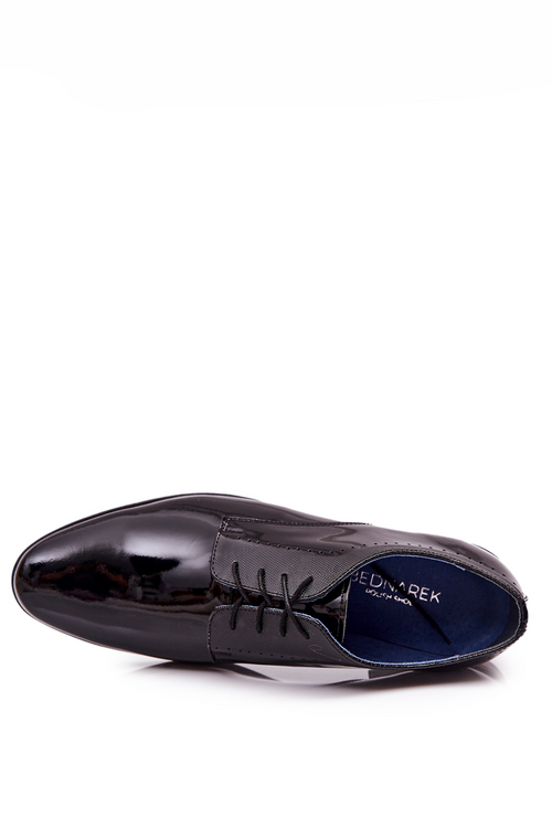 Елегантні лаковані шкіряні туфлі Беднарек 724 Чорні