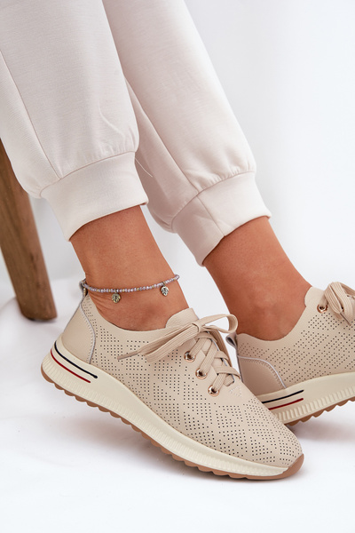 Шкіряні Легкі Жіночі Черевики Artiker 54C1759 Бежеві