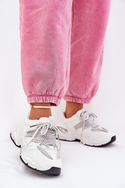 Кросівки Жіночі Спортивні З Подвійним Шнурівкою Білі Efobell