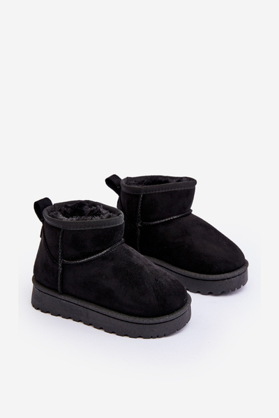 Дитячі снігові черевики утеплені чорного кольору Nallita