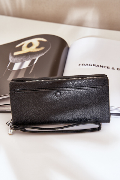 Великий Жіночий Гаманець З Тисненням Еко Шкіра Чорний Martiel