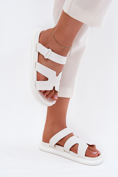 Гумові Жіночі Сандалі З Ремінцем Білі Tavirae