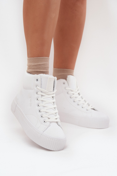 Утеплені Жіночі Кросівки На Платформі Big Star OO274794 Білі