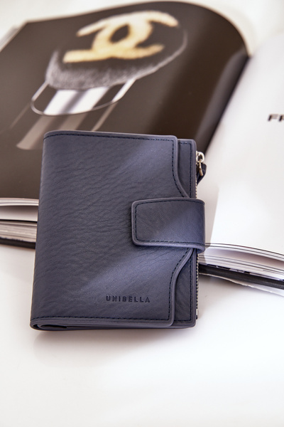 Жіночий Еко Шкіряний Гаманець Темно Синій Jezorea