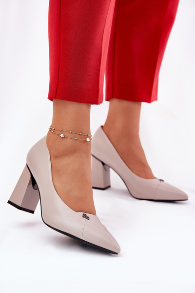 Елегантні Туфлі На Каблуку Vinceza 62224 Сірі