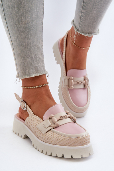 Жіночі босоніжки на підборах з бежевим орнаментом D&A MR38-656