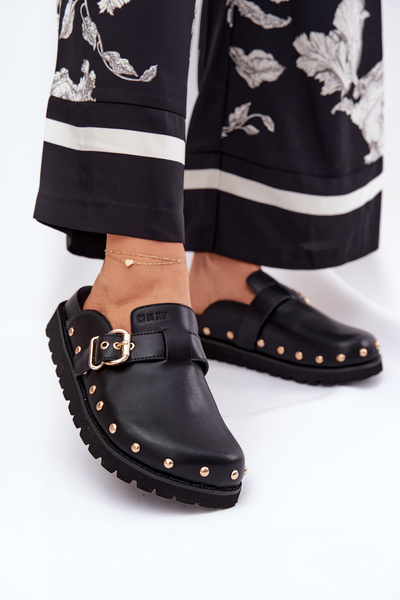 Шкіряні Клапці Жіночі На Платформі Big Star RR274A378 Чорні